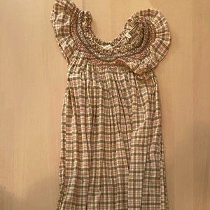 Doen Smocked Nap Dress 'Austen Plaid'